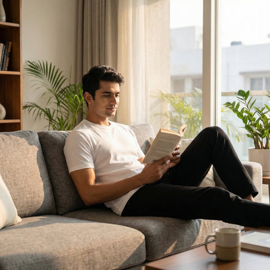 π The Daily Essential: Pack of 4 Men's Premium Solid Round Neck Tees π