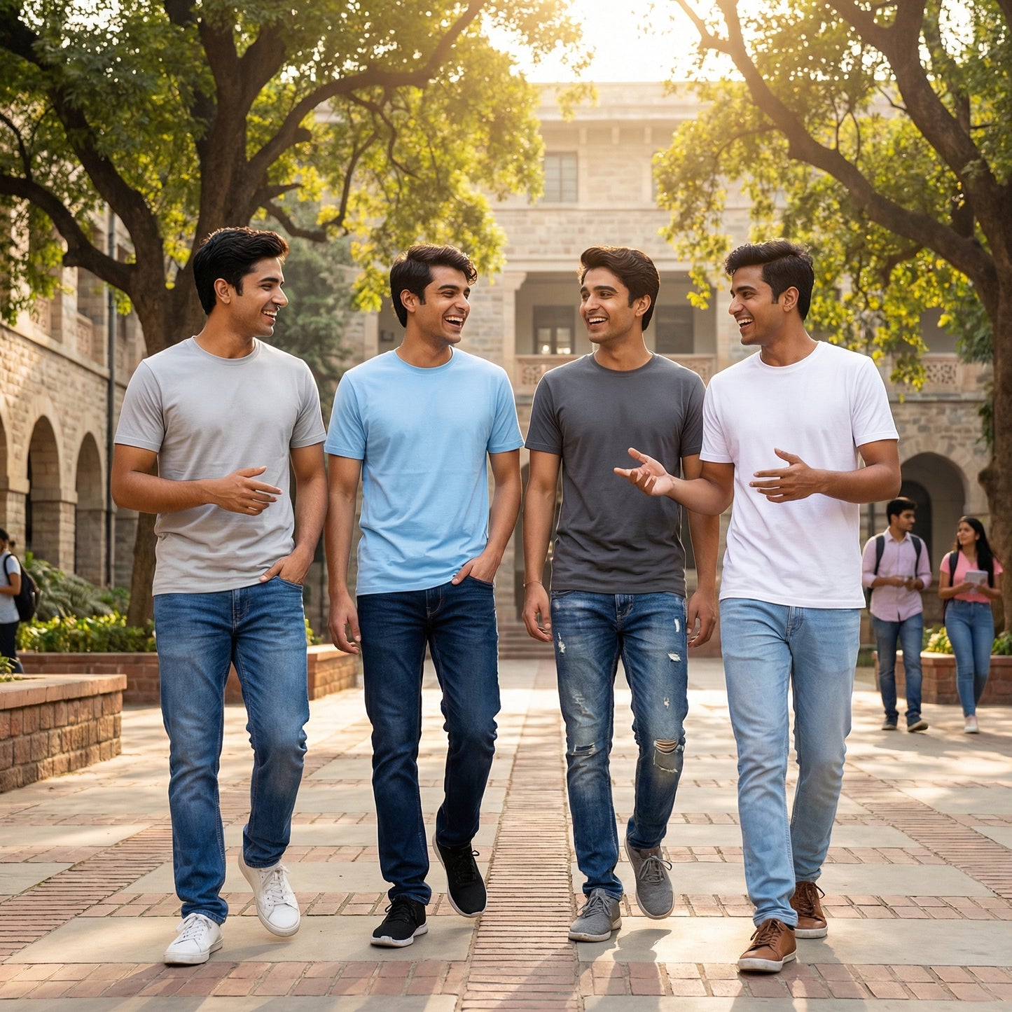 👕 The Daily Essential: Pack of 4 Men's Premium Solid Round Neck Tees 👕