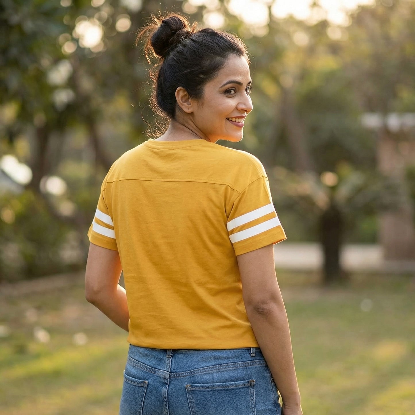 👕 Insta-Ready Vibes: Urban Color-Block Striped Tee Trio (Pack of 3) 👕