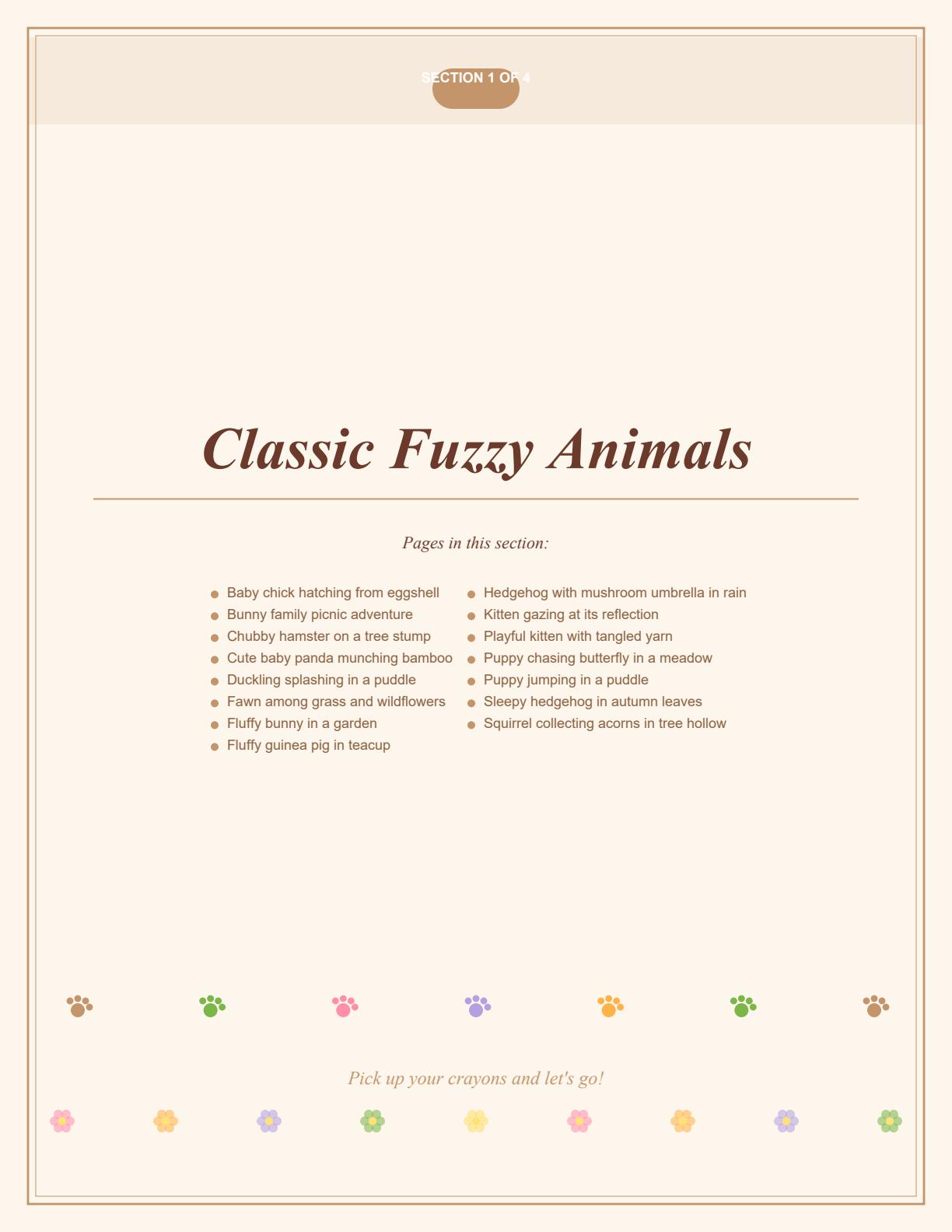Fuzzy Friends — A Coloring Book Adventure (Digital Download) 🎨🐾